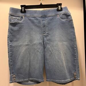 Blue Denim Stretch Shorts